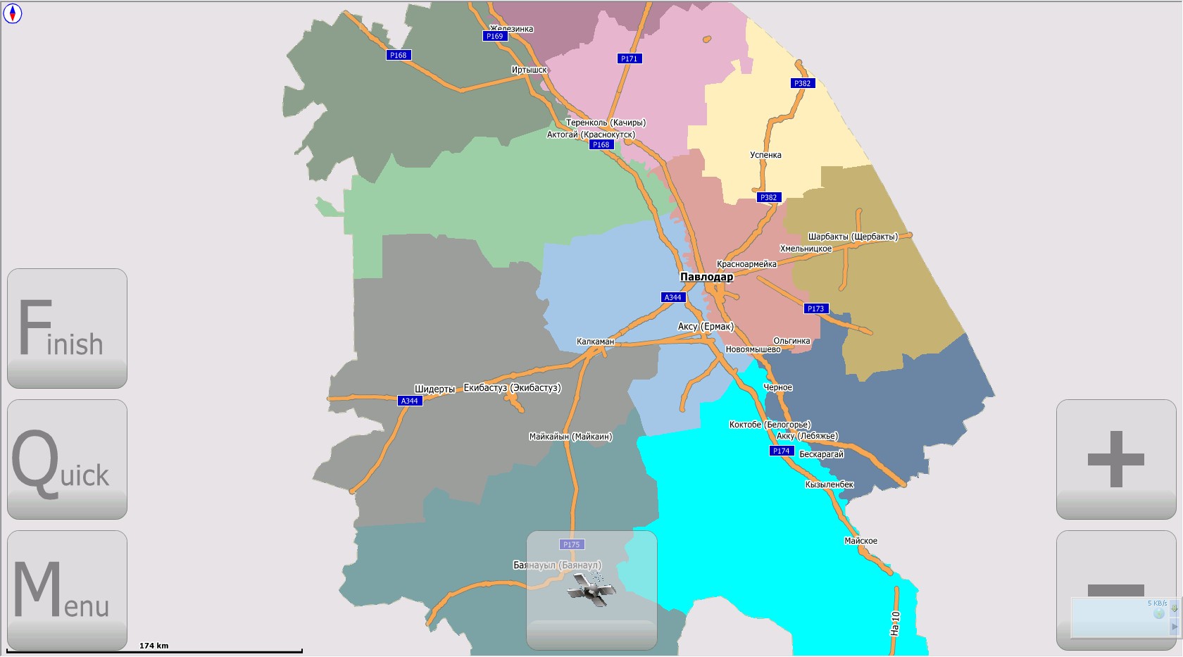 Карта павлодарской области с городами и поселками